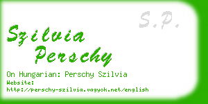 szilvia perschy business card